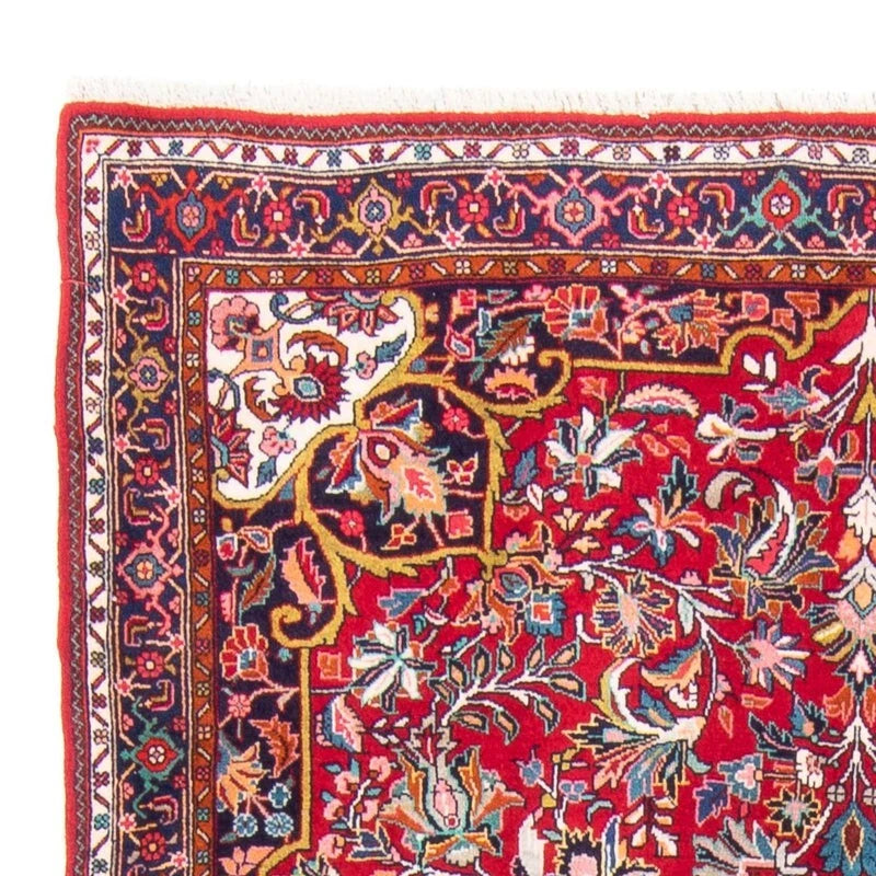 Bidjar-Perserteppich – handgeknüpfter Orientteppich in Rot, 212 × 128 cm