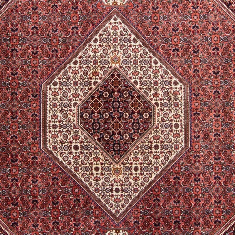 Bidjar-Perserteppich – handgeknüpfter Orientteppich in Rot, 346 × 252 cm