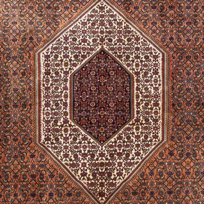 Bidjar-Perserteppich – handgeknüpfter Orientteppich in Braun, 305 × 210 cm