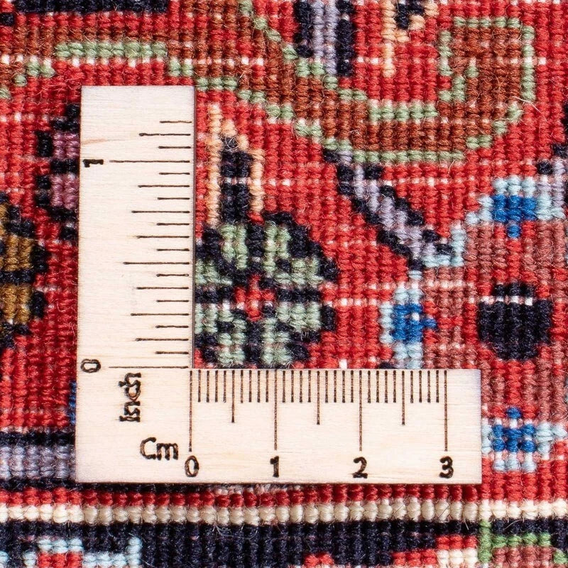 Bidjar-Perserteppich – handgeknüpfter Orientteppich in Rot, 346 × 252 cm