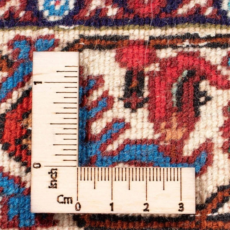 Bidjar-Perserläufer – handgeknüpfter Orientteppich in Rot, 207 × 82 cm