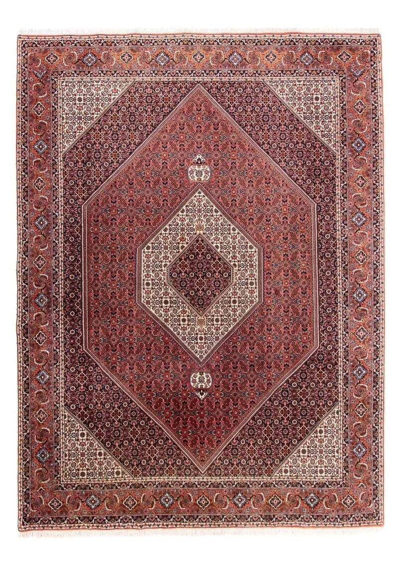 Bidjar-Perserteppich – handgeknüpfter Orientteppich in Rot, 346 × 252 cm