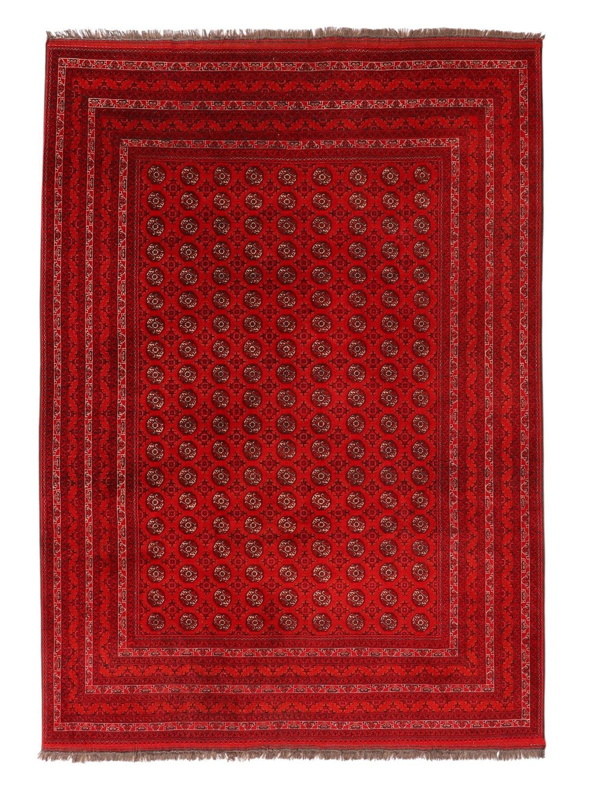 Afghanischer Orientteppich Turkmen – handgeknüpft aus Wolle, 290 × 205 cm