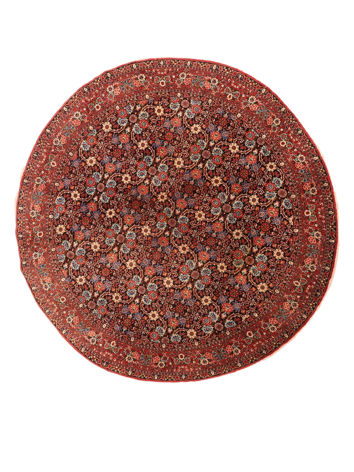 Runder Bidjar-Teppich – handgeknüpft aus Wolle, 244 × 248 cm