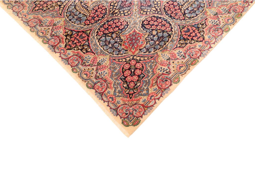 Kerman-Teppich aus Wolle – handgeknüpft, Creme, 308 × 302 cm
